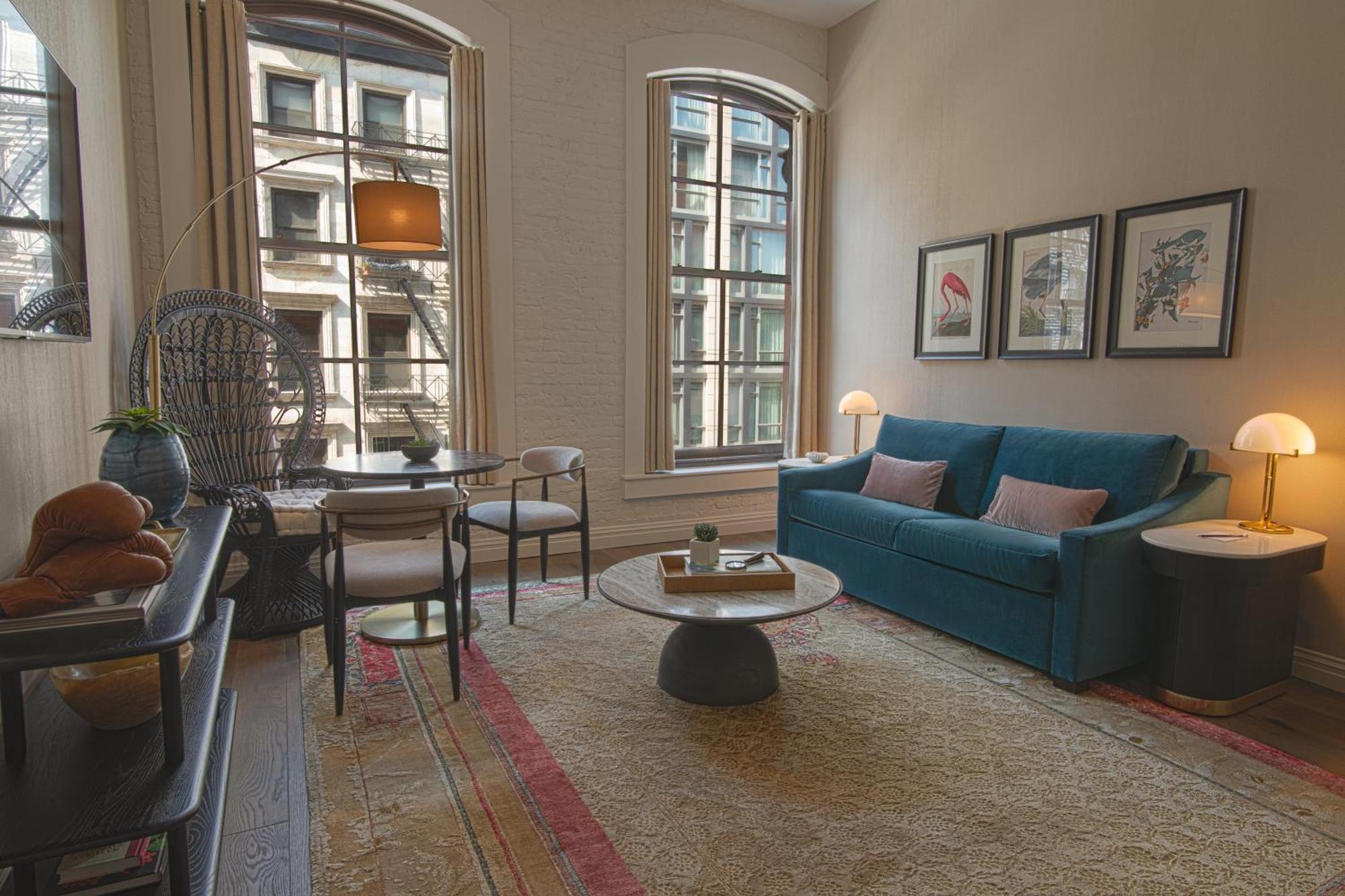더 프레스딕 호텔 트리베카 뉴욕 외부 사진 A living room in a typical apartment
