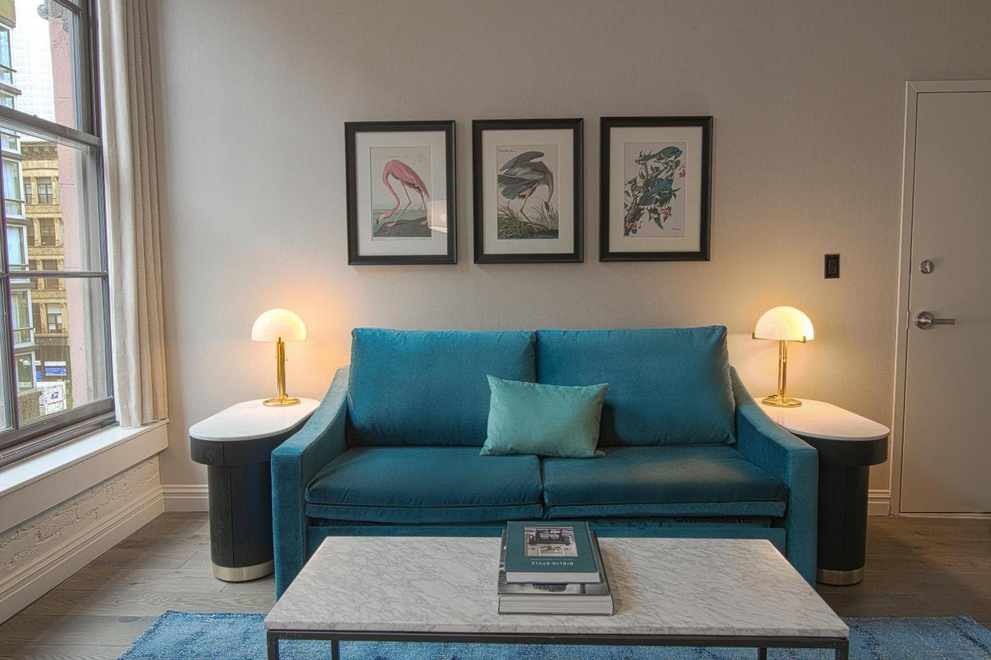 더 프레스딕 호텔 트리베카 뉴욕 외부 사진 A living room at the hotel